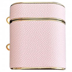 Кожаный футляр Suitcase для наушников AirPods 1/2, Pink
