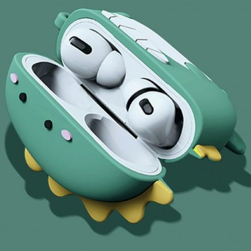 Силіконовий футляр Cartoons&Heroes для навушників AirPods Pro + карабін, Дракон зелений - Apple AirPods - зображення 3 