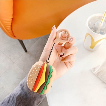 Силиконовый футляр Food для наушников AirPods Pro + кольцо, Бургер - Apple AirPods - изображение 1