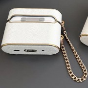 Кожаный футляр Suitcase для наушников AirPods 3, White