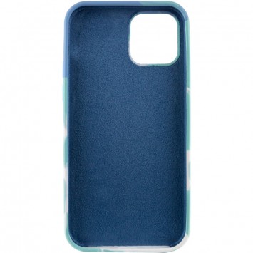 Чохол для iPhone 13 Pro - Silicone case full Aquarelle (Бірюзово-білий) - Чохли для iPhone 13 Pro - зображення 2 