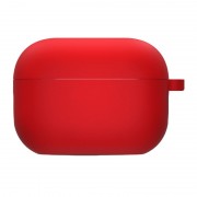 Силиконовый футляр с микрофиброй для наушников Airpods 3 (Красный / Red)