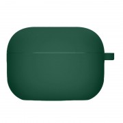 Силиконовый футляр с микрофиброй для наушников Airpods 3 (Зеленый / Pine green)