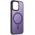 TPU+PC чехол для iPhone 15 - Metal Buttons with MagSafe Colorful, Темно-фиолетовый