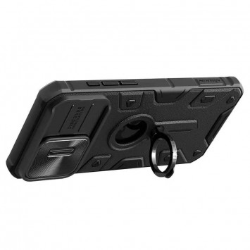TPU+PC чехол для iPhone 15 Pro Max - Nillkin CamShield Armor (шторка на камеру), Черный - iPhone 15 Pro Max - изображение 4