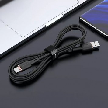 USB кабель Acefast C2-04 USB-A to USB-C zinc alloy silicone (1m), Black - Type-C кабели - изображение 3