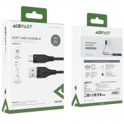 USB кабель Acefast C3-04 USB-A to USB-C TPE (1m), Чорний