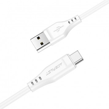 USB кабель Acefast C3-04 USB-A to USB-C TPE (1m), White - Type-C кабелі - зображення 1 