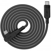 USB кабель Acefast C5-03 USB-C to USB-C 100W right angled aluminum alloy (2m), Black