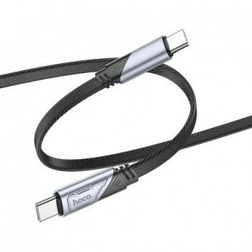 USB кабель Hoco U119 Machine charging data Type-C to Type-C 60W (1.2m), Black - Type-C кабелі - зображення 2 