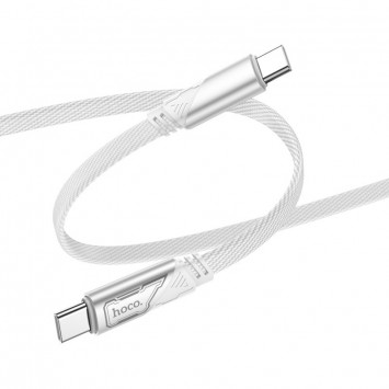 USB кабель Hoco U119 Machine charging data Type-C to Type-C 60W (1.2m), Gray - Type-C кабелі - зображення 3 