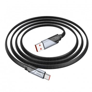 USB кабель Hoco U119 Machine charging data USB to Type-C 5A (1.2m), Black - Type-C кабели - изображение 1