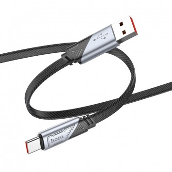 USB кабель Hoco U119 Machine charging data USB to Type-C 5A (1.2m), Black - Type-C кабели - изображение 2