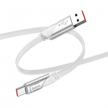 USB кабель Hoco U119 Machine charging data USB to Type-C 5A (1.2m), Gray - Type-C кабели - изображение 3