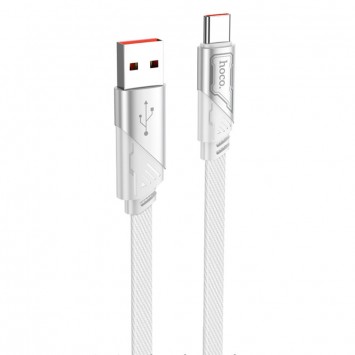 USB кабель Hoco U119 Machine charging data USB to Type-C 5A (1.2m), Gray