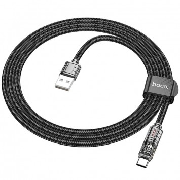 USB кабель Hoco U122 Lantern Transparent Discovery Edition USB to Type-C, Black - Type-C кабелі - зображення 5 