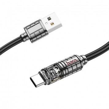 USB кабель Hoco U122 Lantern Transparent Discovery Edition USB to Type-C, Black - Type-C кабелі - зображення 3 