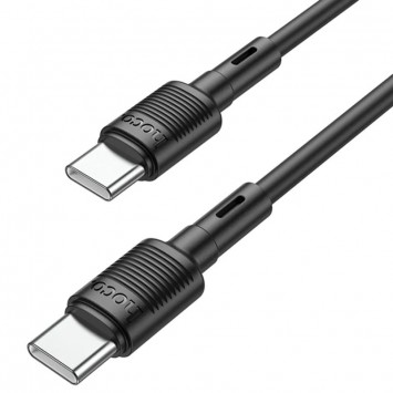 USB кабель Hoco X83 Victory PD 60W Type-C to Type-C (1m), Black - Type-C кабелі - зображення 2 