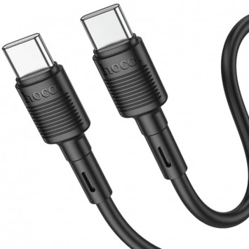 USB кабель Hoco X83 Victory PD 60W Type-C to Type-C (1m), Black - Type-C кабелі - зображення 1 