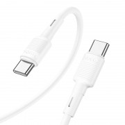 USB кабель Hoco X83 Victory PD 60W Type-C to Type-C (1m), White