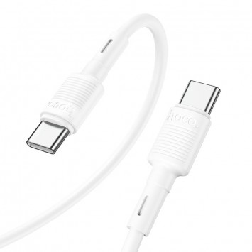 USB кабель Hoco X83 Victory PD 60W Type-C to Type-C (1m), White - Type-C кабелі - зображення 2 