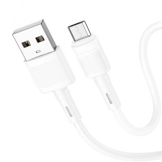 USB кабель Hoco X83 Victory USB to MicroUSB (1m), White - зображення 2 