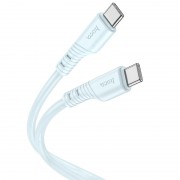 USB кабель Hoco X97 Crystal color Type-C to Type-C 60W (1m), Світло-синій