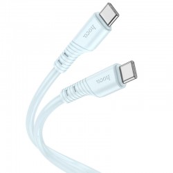 USB кабель Hoco X97 Crystal color Type-C to Type-C 60W (1m), Light blue
