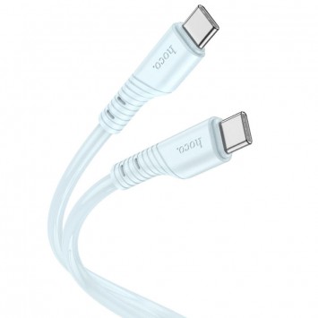 USB кабель Hoco X97 Crystal color Type-C to Type-C 60W (1m), Light blue