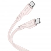 USB кабель Hoco X97 Crystal color Type-C to Type-C 60W (1m), Light pink
