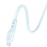 USB кабель Hoco X97 Crystal color USB to MicroUSB (1m), Світло-синій