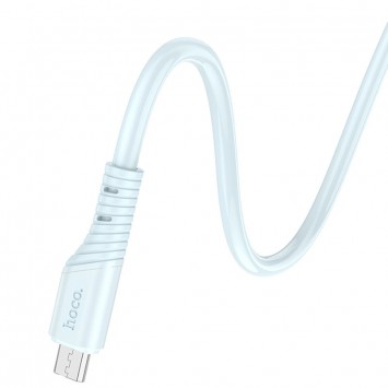 USB кабель Hoco X97 Crystal color USB to MicroUSB (1m), Light blue - MicroUSB кабели - изображение 1