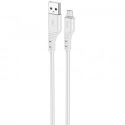USB кабель Hoco X97 Crystal color USB to MicroUSB (1m), Light gray