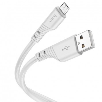 USB кабель Hoco X97 Crystal color USB to MicroUSB (1m), Light gray - MicroUSB кабелі - зображення 1 
