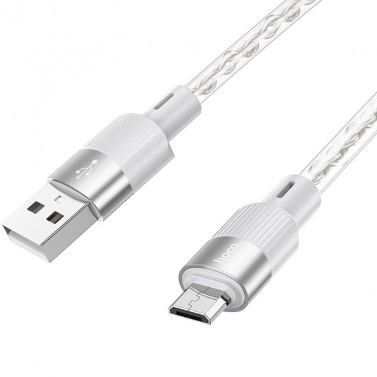 Кабель USB Hoco X99 Crystal Junction USB to MicroUSB (1.2m), Gray - изображение 1