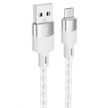 Кабель USB Hoco X99 Crystal Junction USB to MicroUSB (1.2m), Gray
