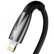 Кабель для Айфона Baseus Glimmer Series Fast Charging Data Cable Type-C to Lightning 20W 1m (CADH000001), Чорний