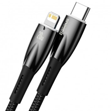 Кабель для Айфона Baseus Glimmer Series Fast Charging Data Cable Type-C to Lightning 20W 1m (CADH000001), Black - Lightning - зображення 1 