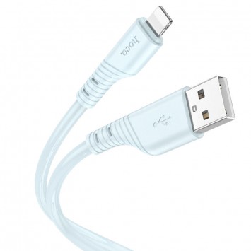 Шнур для Айфон Hoco X97 Crystal color USB to Lightning (1m), Світло-синій - Lightning - зображення 1 