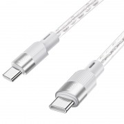 USB кабель Hoco X99 Crystal Junction Type-C to Type-C 60W (1.2m), Gray