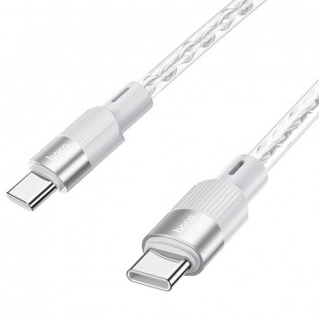USB кабель Hoco X99 Crystal Junction Type-C to Type-C 60W (1.2m), Gray - Type-C кабелі - зображення 1 