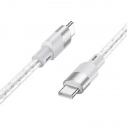 USB кабель Hoco X99 Crystal Junction Type-C to Type-C 60W (1.2m), Gray