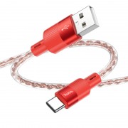 USB кабель Hoco X99 Crystal Junction USB-Type-C (1.2m), Red