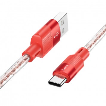 USB кабель Hoco X99 Crystal Junction USB-Type-C (1.2m), Red - Type-C кабелі - зображення 1 