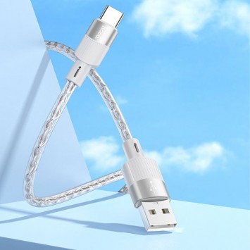 USB кабель Hoco X99 Crystal Junction USB для Type-C (1.2m), Gray - Type-C кабелі - зображення 3 