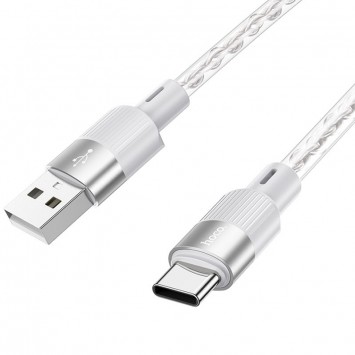 USB кабель Hoco X99 Crystal Junction USB to Type-C (1.2m), Gray - Type-C кабели - изображение 1