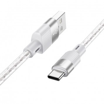 USB кабель Hoco X99 Crystal Junction USB для Type-C (1.2m), Gray - Type-C кабелі - зображення 2 