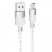 USB кабель Hoco X99 Crystal Junction USB to Type-C (1.2m), Gray