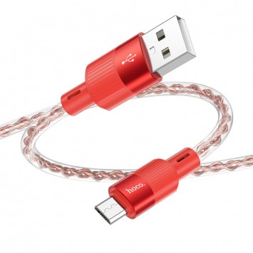 USB кабель Hoco X99 Crystal Junction USB to MicroUSB (1.2m), Red - MicroUSB кабели - изображение 3