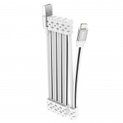 Кабель до Айфона Hoco U103 Magnetic Absorption USB to Lightning (1m), Білий